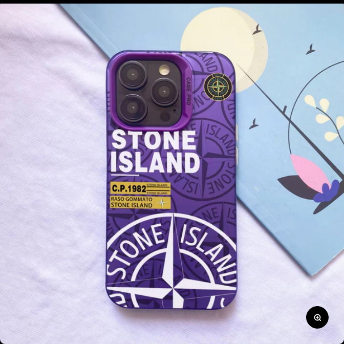 Coque Stone Island - Purple Pattern